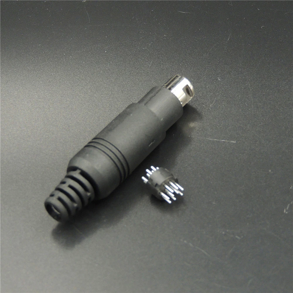 1pcs 9 pin Male Mini Din Connector soldering