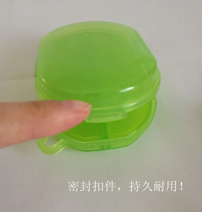 1pcs high quality 5 double box jewelry box small portable box oval shaped pills plastic chip