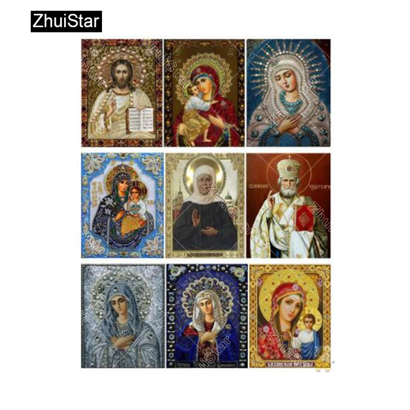 DIY 5D Diamond painting Needlework Religious People For cross stitch square Stone Embroidery Diy Diamond Home Decoration Gift sh