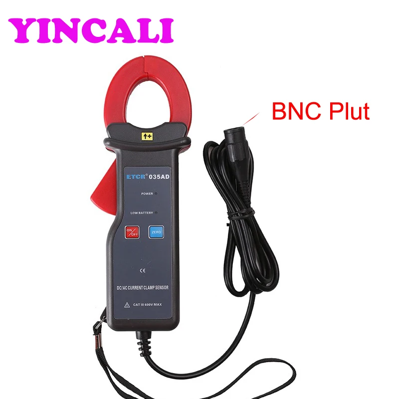 ETCR035AD AC/DC Clamp Current Sensor Clamp Meter Range 0~1000A,0mV~600mV adopts the clamp-shaped CT structure