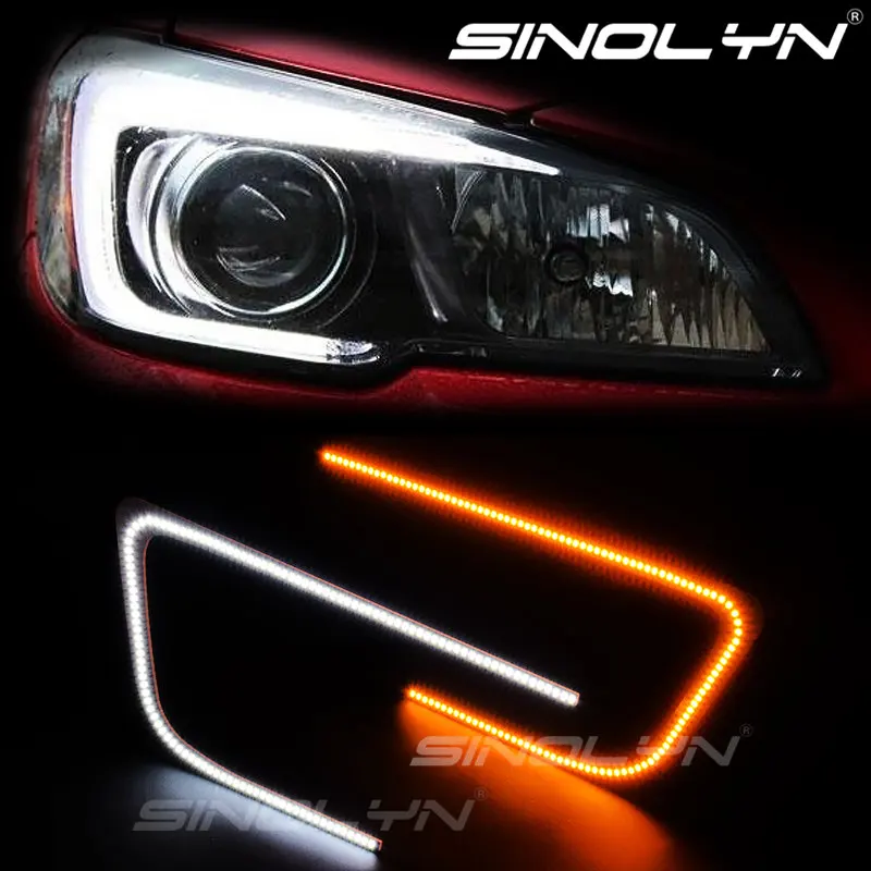 

Angel Eyes DRL Turn Signal For Subaru WRX STI Headlight Running Lights For Car Lights White Yellow Circuit Board Car Accessories