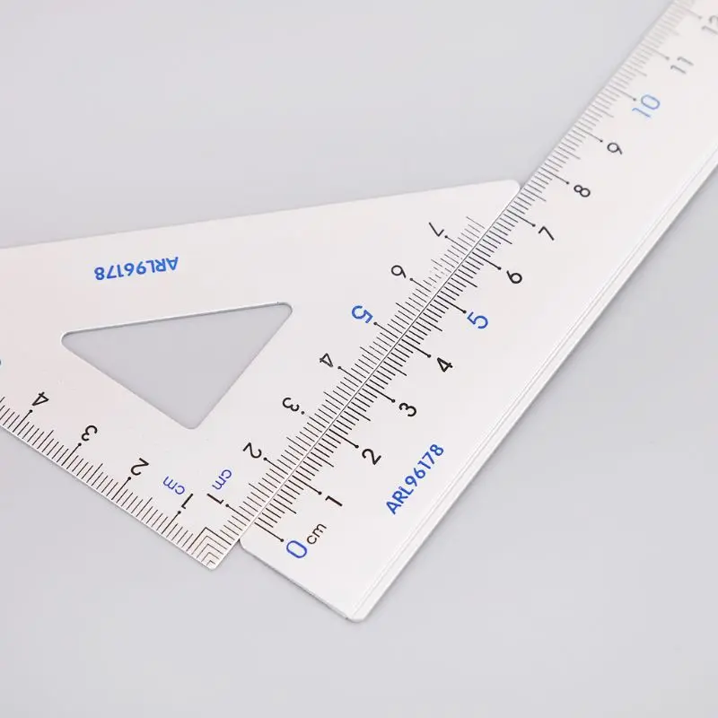 Schule Liefert Set Quadrat Dreieck Lineal Aluminium Legierung Winkelmesser