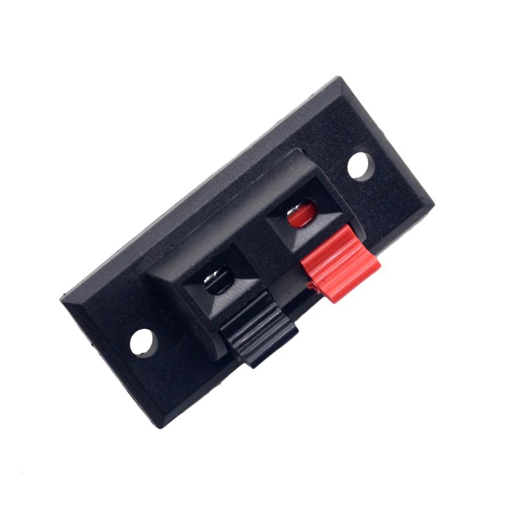5pcs/lots 2 Positions Connector Terminal Push in Jack Spring Load Audio Speaker Terminals