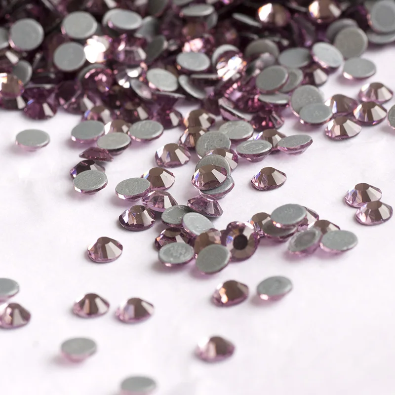 YANRUO 2058HF All Size Light Amethyst Strass Hot Fixation Rhinestones Crystal DIY For Clothes Decoration Needlework