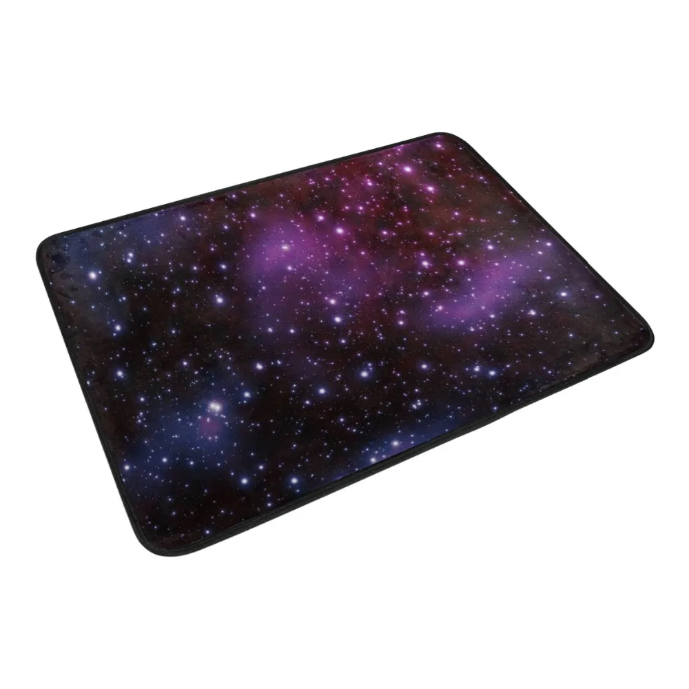 Purple Light Starry Sky Printed Bath Mat Mandala Carpet 40*60cm Floor Mat Absorbent Bathroom Mat Toilet Kitchen Rugs Home Decor