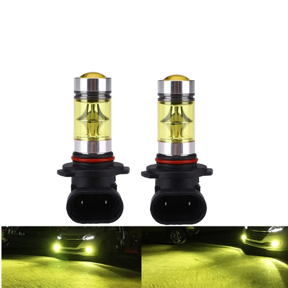 2pcs 9005 H4 H11 LED Fog Lights Bulb 1800LM 3000K Gold Yellow light Car Driving Running Lamp Auto Leds Light 12V 24V