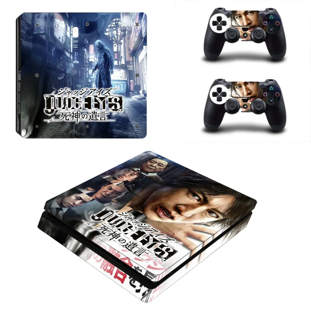 JUDGE EYES Death's last words PS4 Slim Skin Sticker Vinyl For PlayStation 4 Console and Controllers PS4 Slim Skin Stickers Decal