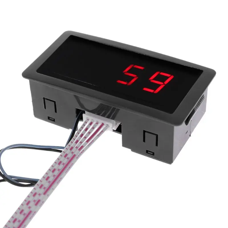 Digital Counter DC LED 4 Digit 0-9999 Up/Down Plus/Minus Panel Counter Meter with Cable qiang