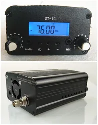 1ワット/7ワット12v 3A ST-7C 76-108ステレオpll fmトランスミッタ放送ラジオ局