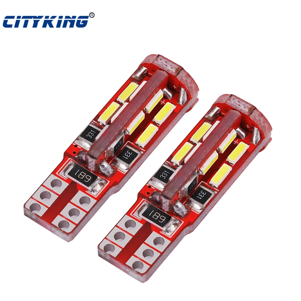 

4pcs T10 W5w Led Canbus 19led Auto Bulb Part Accessory Load Resistor Interior 4014 19 SMD Signal Lamp Error Free Parking Lights