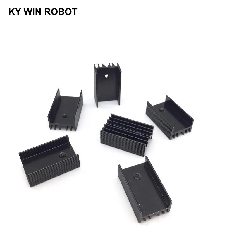 10pcs  Aluminium TO-220 Heatsink TO 220 Heat Sink Transistor Radiator TO220 Cooler Cooling black 25*15*11MM