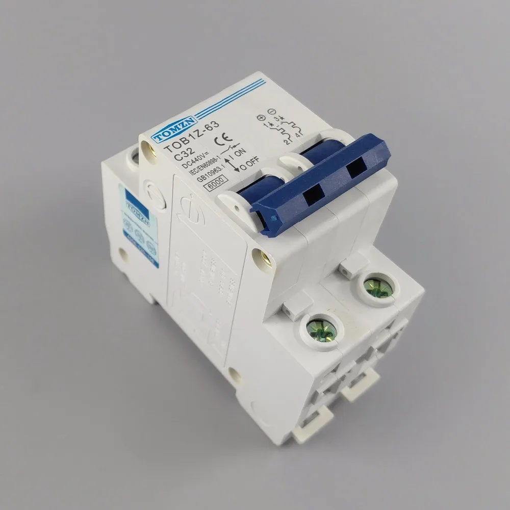 2P 32A DC 440V Circuit breaker MCB C curva