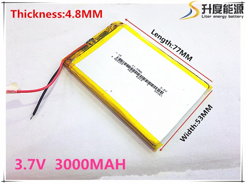 Size 485377 3.7V 3000 mah tablet battery With Protection Board For GPS Tablet PC Digital Products