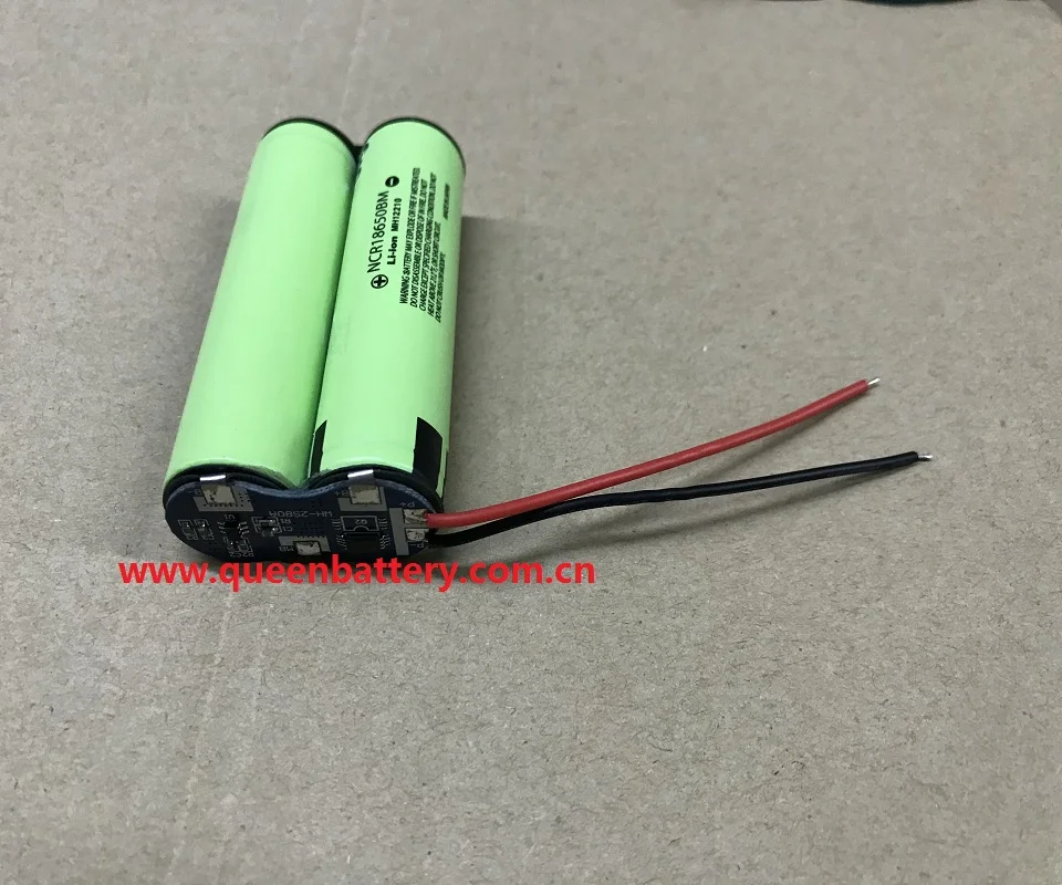 

7.2V 18650BM 2S1P 18650 bm 3200mah battery pack with PCB (2-4A) with lead wires