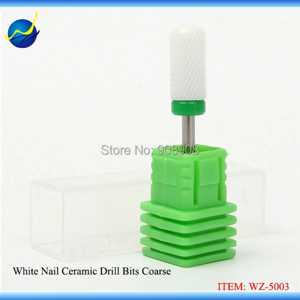 1PC White Ceramic Nail Drill Bit Large Barrel Smooth Top Foot Rasps Bits Electric Drilling Manicure Pedicure Machine Accessories