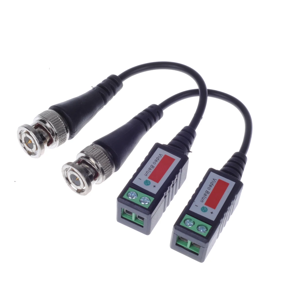 200 pz (100 paia) Twisted BNC CCTV Video Balun ricetrasmettitori passivi UTP Balun BNC Cat5 CCTV UTP Video Balun fino a 3000ft gamma