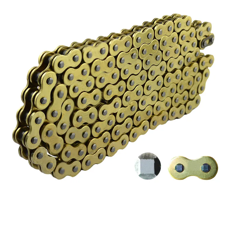 Motorcycle Parts 520 * 120 Drive Chain 520 Pitch Heavy Duty Gold O-Ring Chain 120 Links For Honda Yamaha YZ125 Suzuki Kawasaki