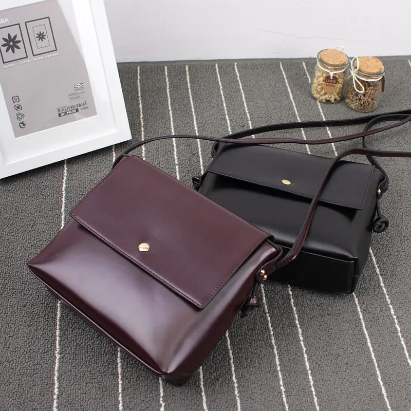 RanHuang New 2023 Women Small Shoulder Bags Brief Flap Women's Casual Messenger Bags Black and Purple bolsa feminina