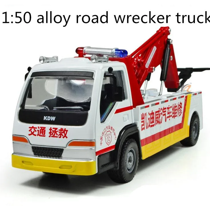 2014 Hot sale !1 : 50 alloy road wrecker truck Sliding model Toys,children's educational toys, free shipping