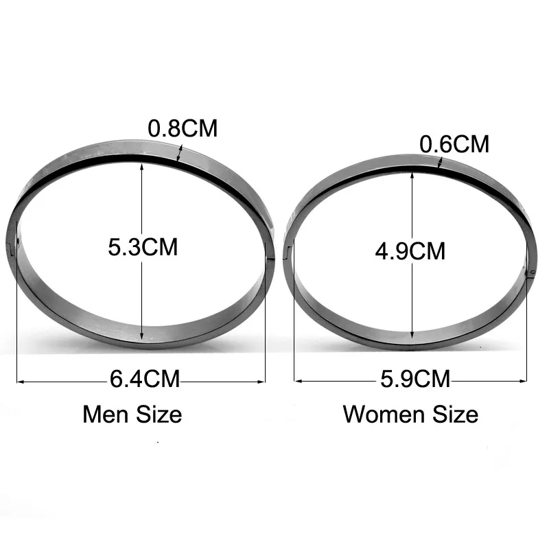 CZ Zircon 316L Titanium Stainless Steel Love Cuff Bangle Gold Color Crystal Brand Lover Charm Bracelets & Bangles For Women Men