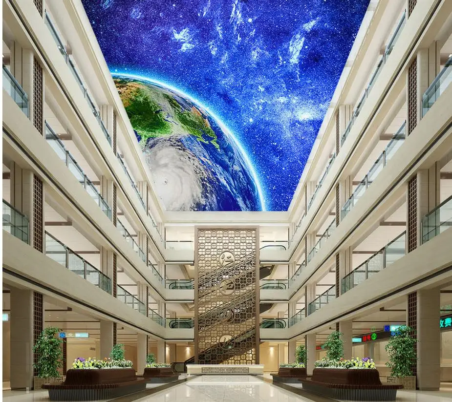 

3d stereoscopic wallpaper Fantasy sky ceiling 3d wallpaper modern for living room murals Non woven wallpaper