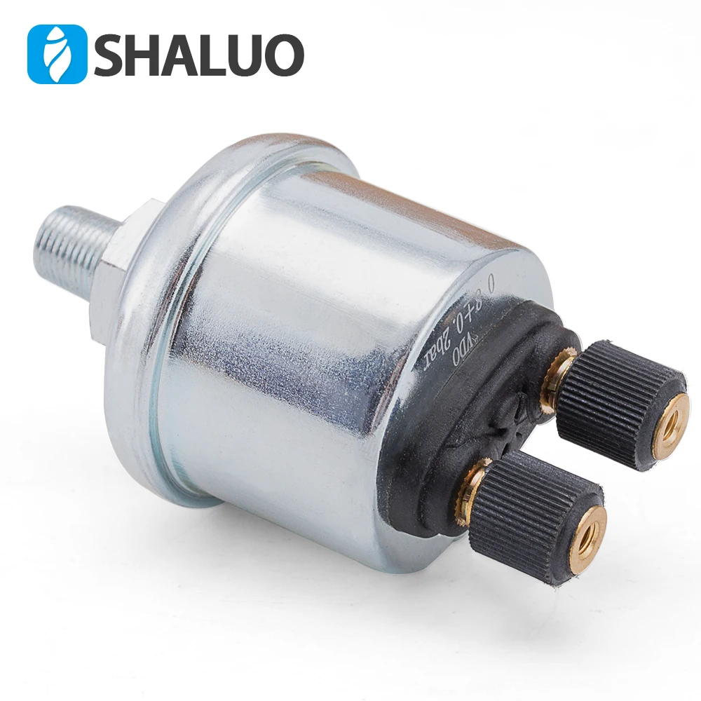 Universal VDO Oil Pressure Sensor 0 to 10 Bars 1/8NPT 10mm Diesel Generator Parts Stainless Crew Plug Alarm Pressure sensor