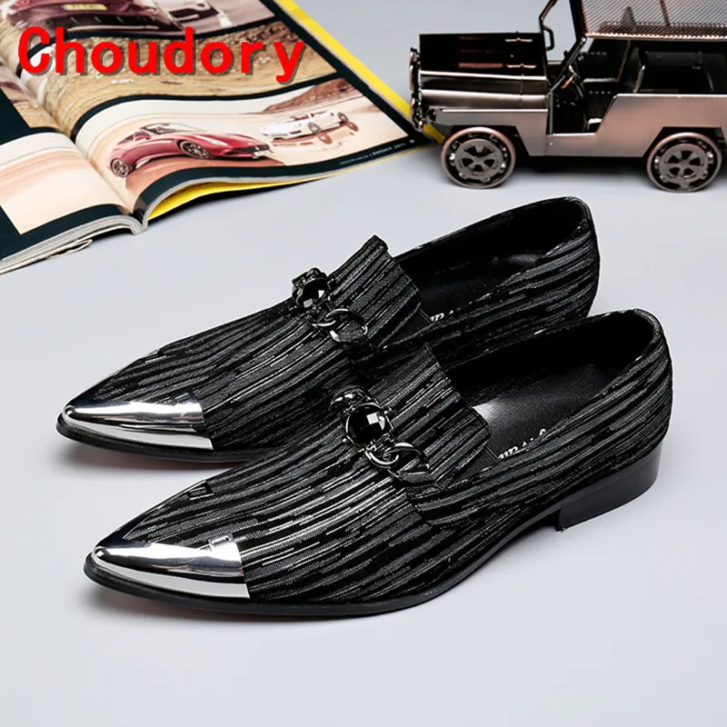 

Choudory italian loafers for men zapatos hombre black party wedding leather shoes men steel pointy toe dress shoes 2017 flats