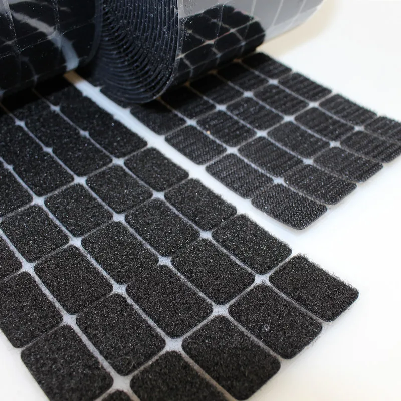 50Pairs 20*30mm Adhesive Fastener Tape Nylon Polyester Hook And Loop Rectangles Magic Sticker Tape Strong Self Adhesive Tape