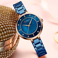 Relojes CURREN para mujer, marca de lujo, moda informal, reloj para mujer, pulsera de cuarzo con diamantes para mujer, relojes de pulsera para mujer