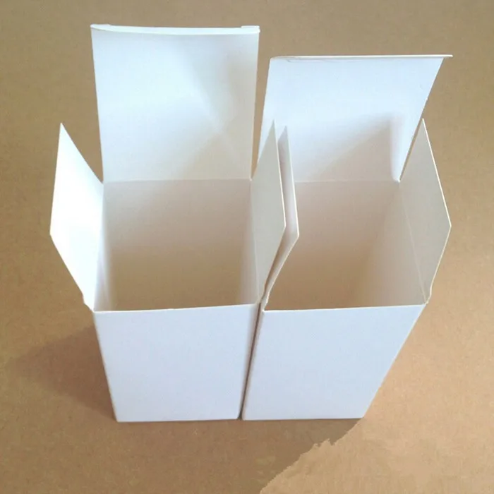 

8*8*6CM White Kraft Boxes Cosmetic Gift Packing Box Essence Bottle Paper Boxes 100pcs\lot Free shipping