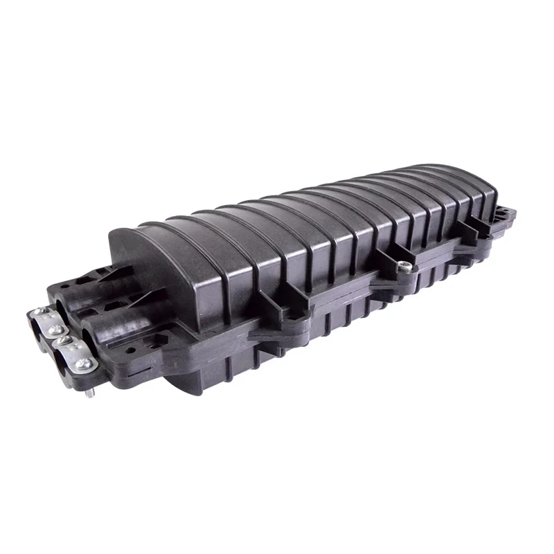 صندوق لصق الألياف الضوئية الأفقي ، مقاوم للماء ، خارجي ، صينية انصهار كبيرة من النوع D ، 24 ، 48 Cores ، 2 في 2 ، 45x17x12cm