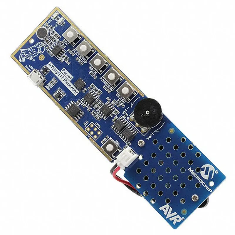 

1 pcs x ATAVRPARROT ATtiny817 Voice Record Playback Audio Evaluation Board AVR PARROT