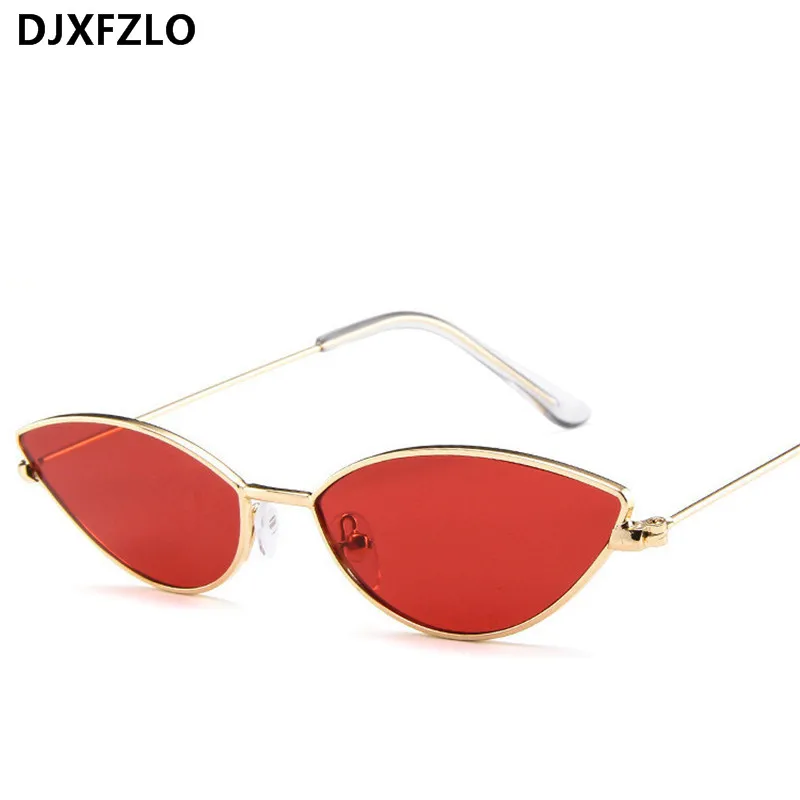 

Small Cat eye Sunglasses Sexy Women Brand Vintage Cat Eye Frame Tint Mirror Lens metal Sun Glasses Shades Oculos de sol