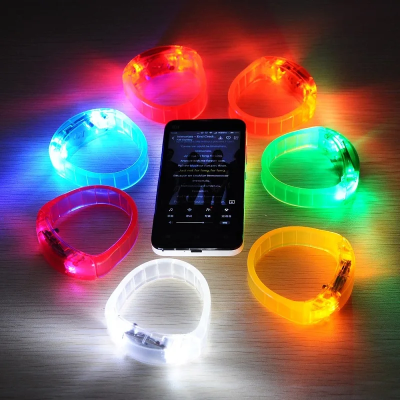 150pcs voice control led bracelet sound activated glow bracelet for party clubs concerts dancing Christmas wa2984