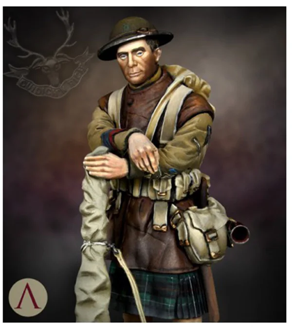 1/24 75mm Seaforth Highlander 1918   75mm   toy Resin Model Miniature resin figure Unassembly Unpainted