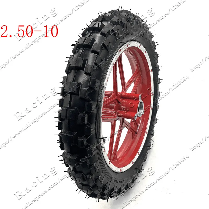 Neumáticos delanteros o traseros para Motocross, ruedas de 10 ", mini Dirt Bike Knobby, 2,50-10, para niños