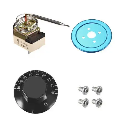 Electric Oven Thermostat, Adjustable Temperature Controller, 30-110 16A 3 Pin