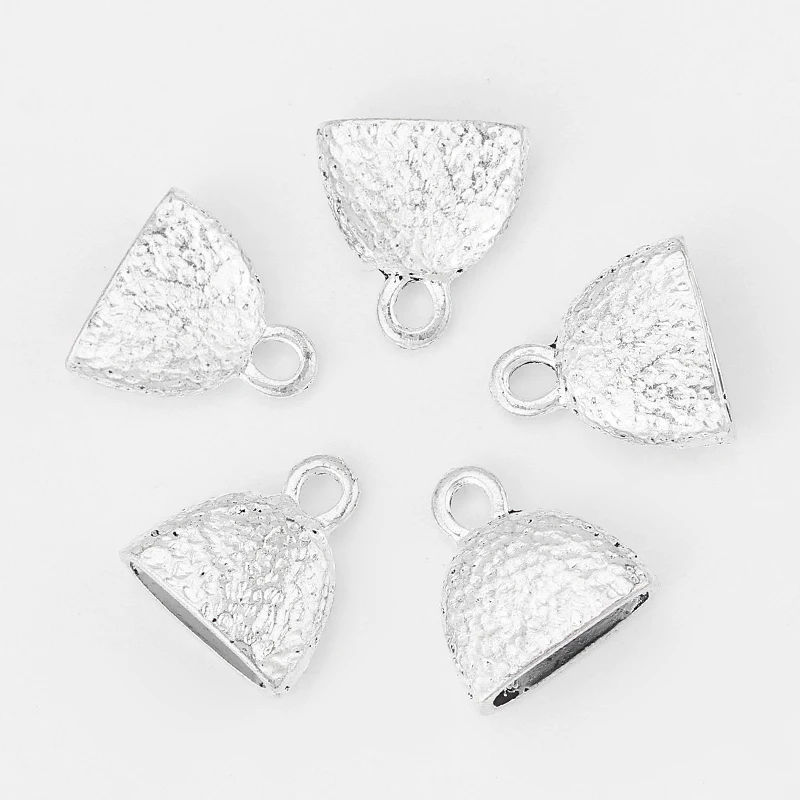 5pcs End Caps Findings Fit Flat Leather Cord DIY Bracelets Connectors Making Findings 17x5mm