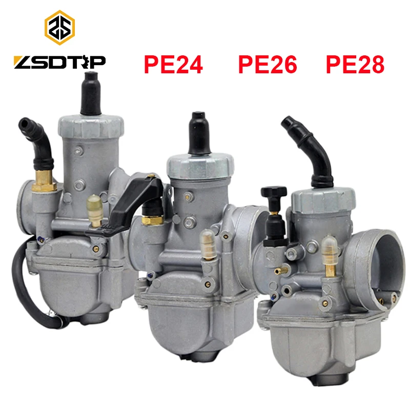 ZSDTRP PE24 PE26 PE28 PE30 High Perfromance Keihin Carburetor Carb Manual/Auto Control for Racing Motorcycle Scooter ATV Parts