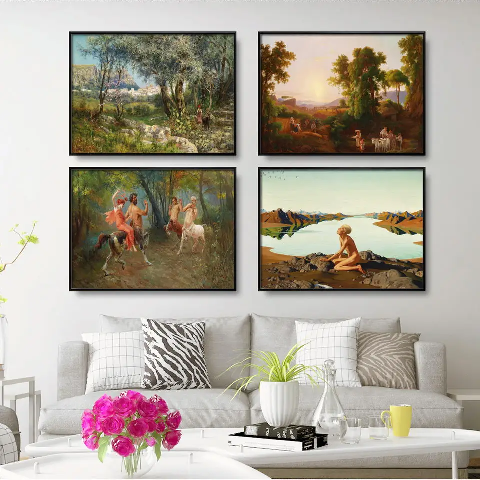 Home Decoration Print Canvas Picture Wall Art Paintings Oil Unframed Drawings Living-room Classical European Mythology