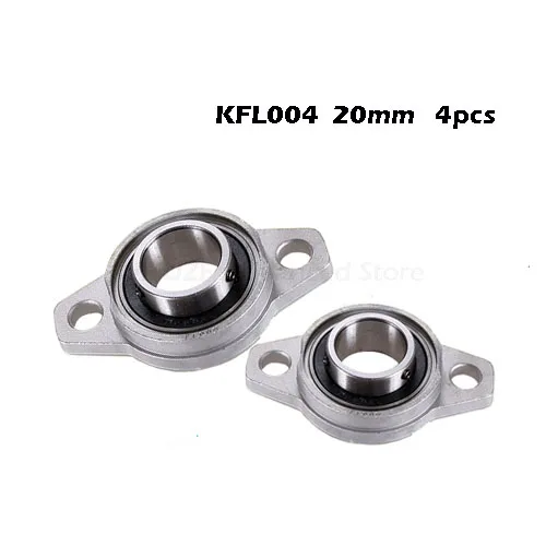 4pcs KFL004 20mm pillow block bearing zinc alloy insert linear bearing shaft support CNC part