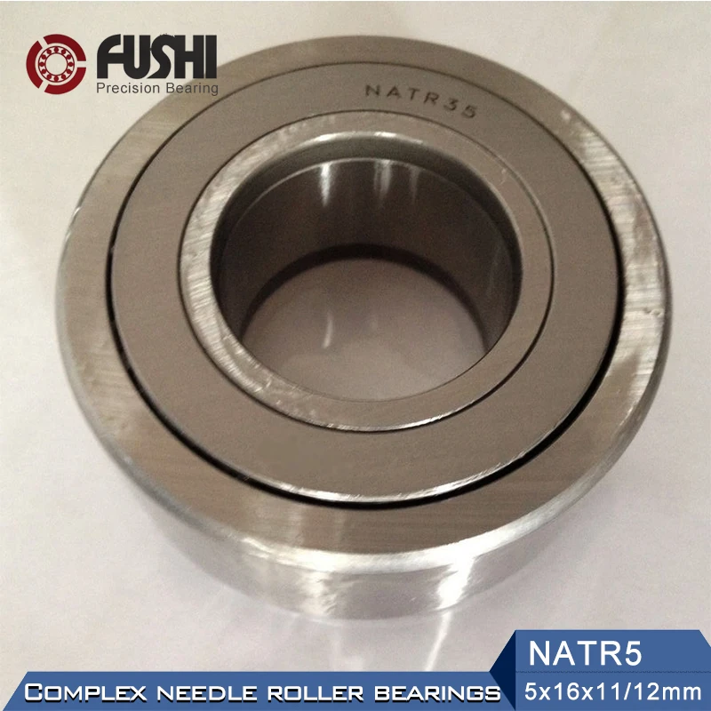 NATR5 Roller Pengikut Bantalan 5*16*12*11 Mm (1 Pc) tipe Yoke Track Rol Natr 5 Bearing NATD5