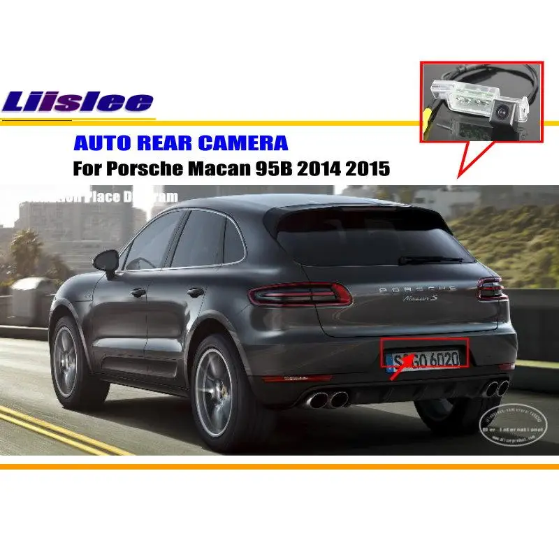 

Для Porsche Macan 95B 2014 2015 Автомобильная камера заднего вида, резервная парковочная задняя Автомобильная HD фотокамера, комплект аксессуаров