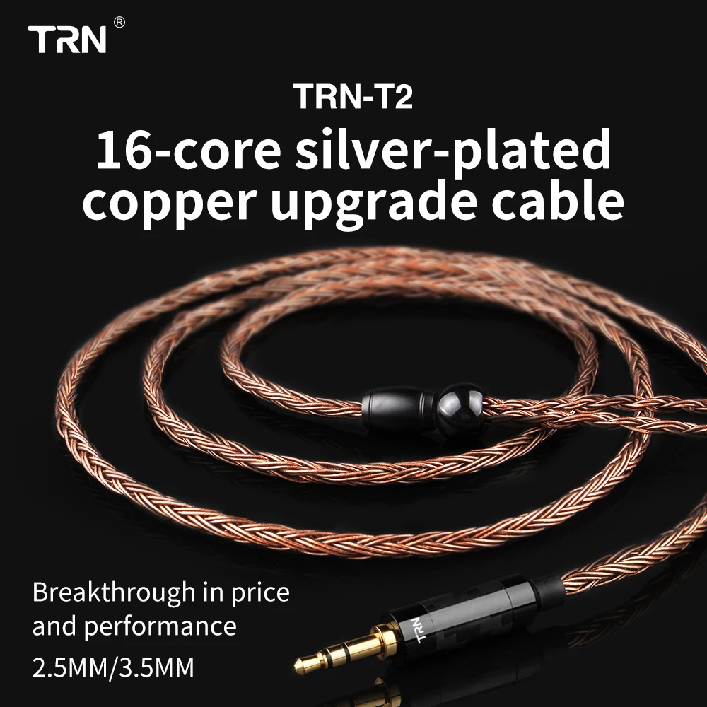 

TRN Silver Plated 2.5/3.5/4.4mm Balanced Cable To 0.75 0.78 2pin/mmcx Connector Hifi Upgrade Cable For TRN V80/KZ/TFZ