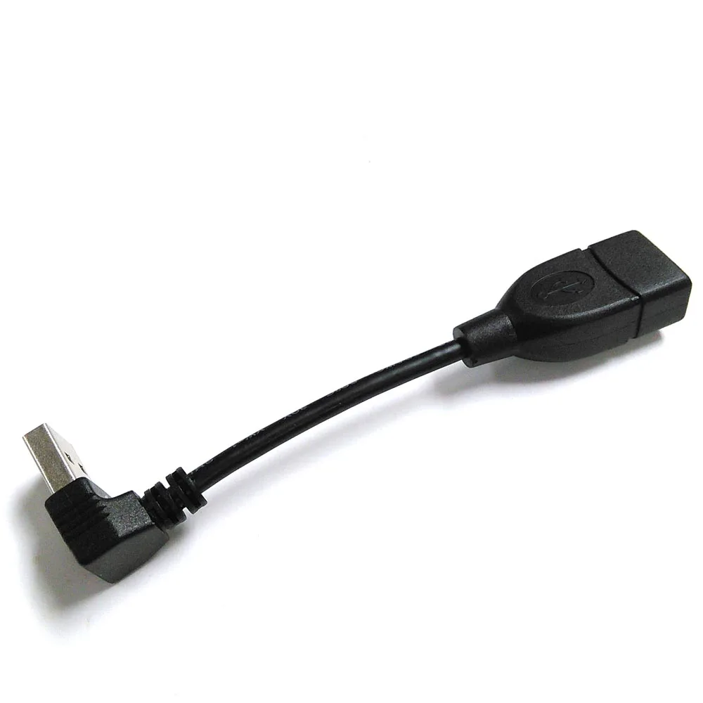 L forma cabo de extensão USB curto, extensor USB, plugue angular, 10cm, USB 2.0