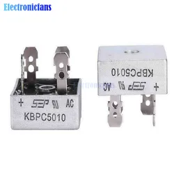 KBPC5010 다이오드 브리지 정류기 다이오드, 50A 1000V KBPC 5010 전력 정류기 다이오드 전자 부품, 2 개