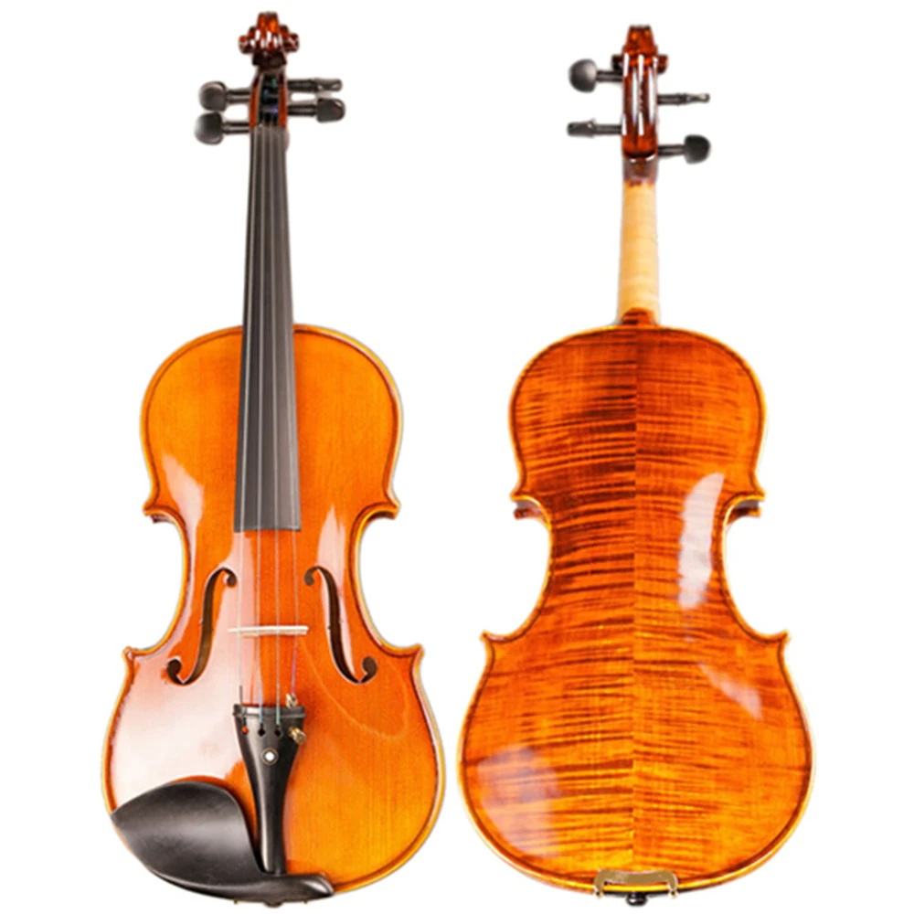 

Full Hand-made Alcohol Paint Violin 15 Years Old Naturally Dried Stripes Maple Handcraft Professional Violino 4/4 TONGLING Brand