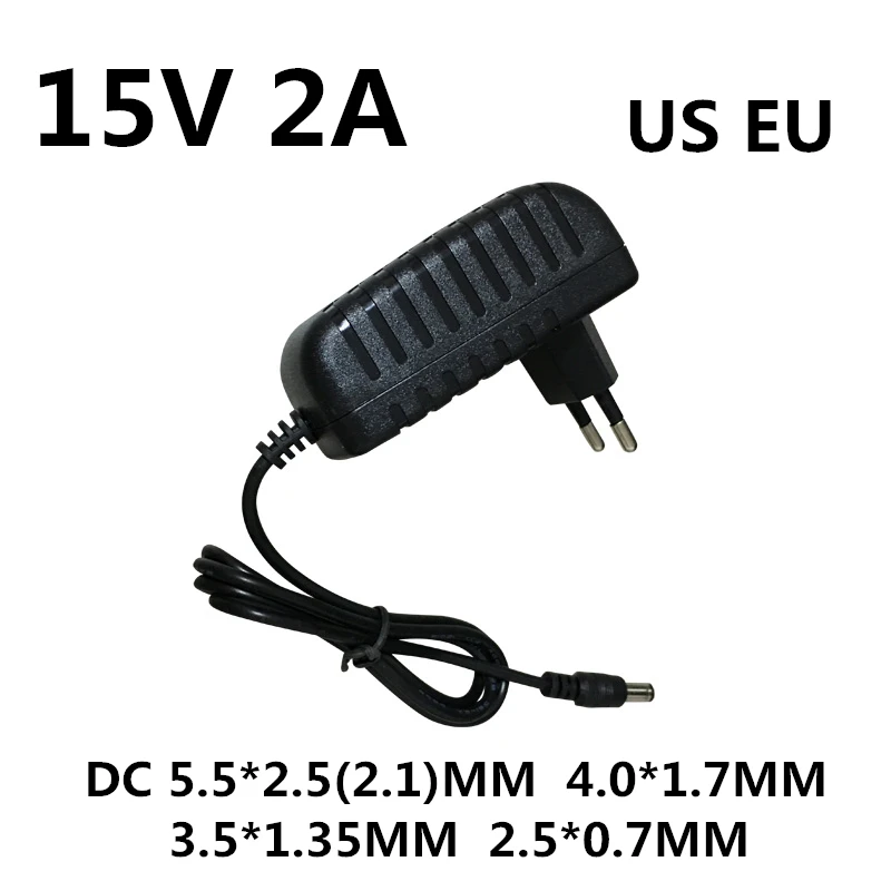 Best quality AC/DC Adapter DC 15V 0.5A 1A 2A 3A AC 100-240V Converter Adapter 15 V Volt 1000MA Charger Power Supply EU US Plug