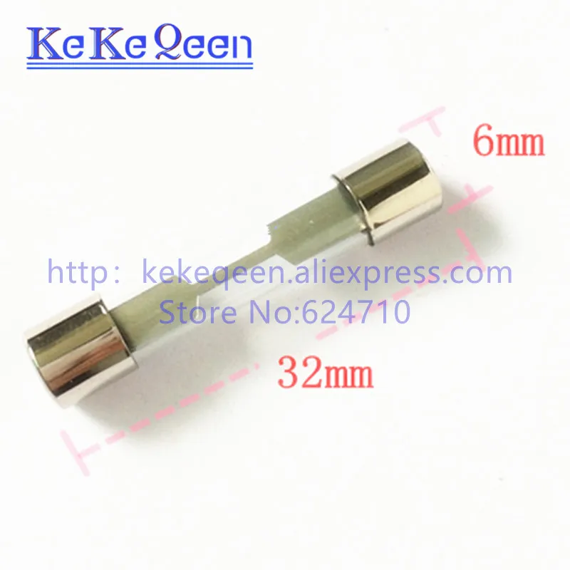 100pcs 6*32mm Automobile electric motorcycle Vehicle charger automotive glass fuse 6x32mm 32V 10A/15A/20A/25A/30A/35A 311FUSE