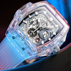 ONOLA Marke Transparent Kunststoff Uhr Männer Frauen uhr 2021 Mode Sport casual einzigartige Quarz Luxus platz Herren Uhr